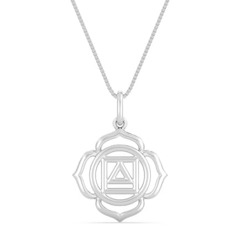 10kt Gold Muladhara (Root) Chakra Pendant with Box Chain