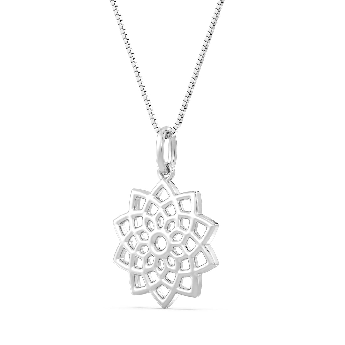 10kt Gold Sahasrara (Crown) Chakra Pendant with Box Chain