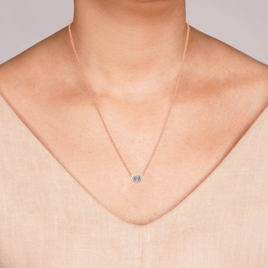 "1/2 CTW Lab-Grown Oval-Shaped Diamond Solitaire Pendant"