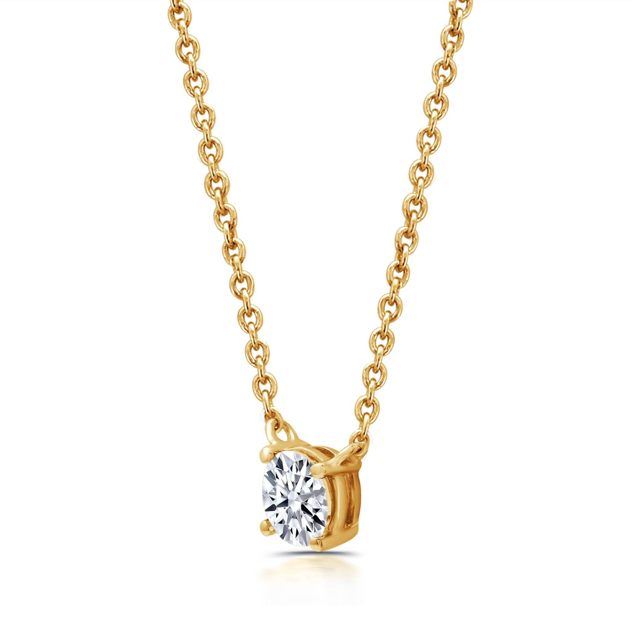 "1/2 CTW Lab-Grown Round Diamond Solitaire Pendant"
