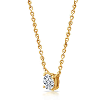 "1/2 CTW Lab-Grown Round Diamond Solitaire Pendant"