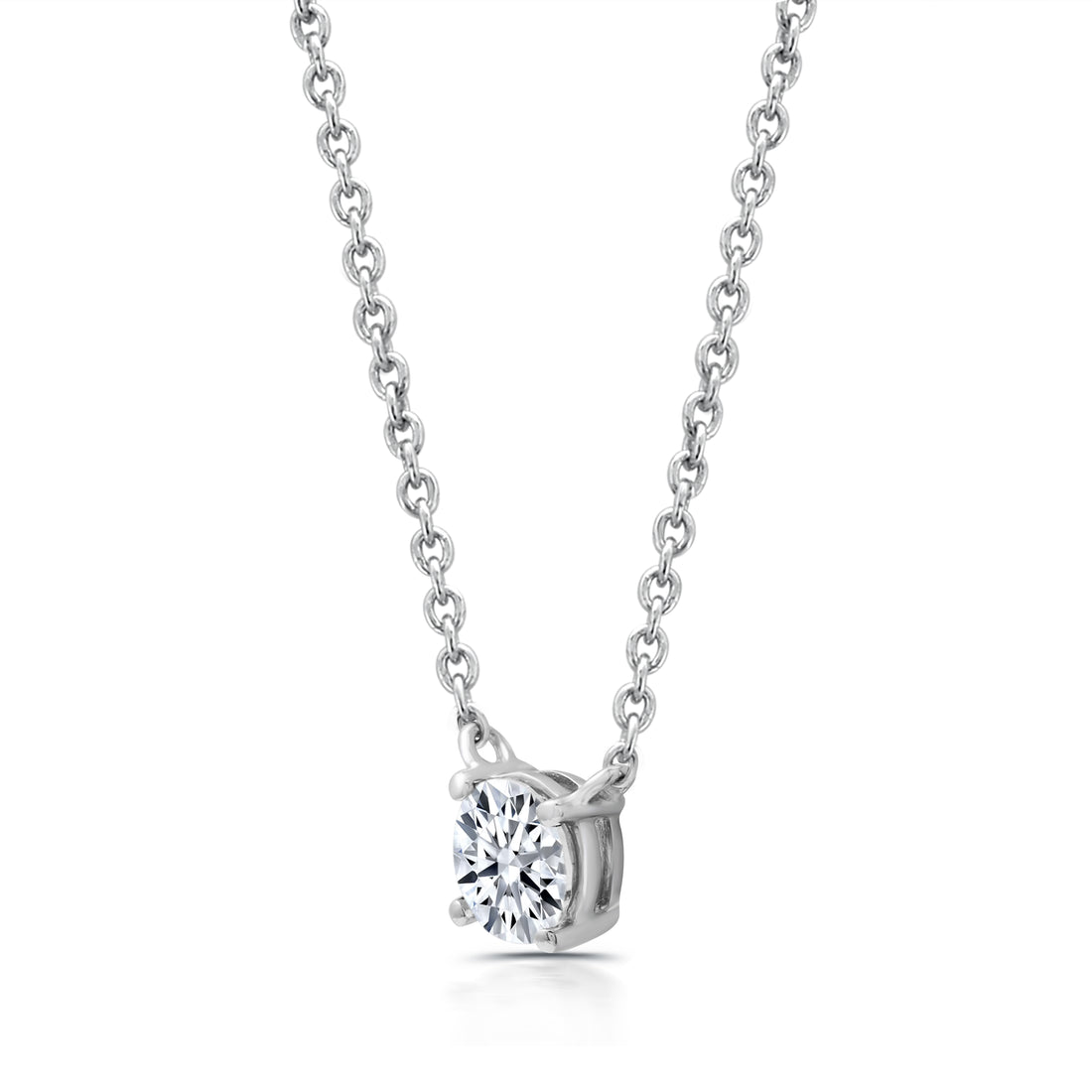 "1/2 CTW Lab-Grown Round Diamond Solitaire Pendant"