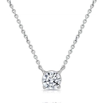 "1/2 CTW Lab-Grown Round Diamond Solitaire Pendant"