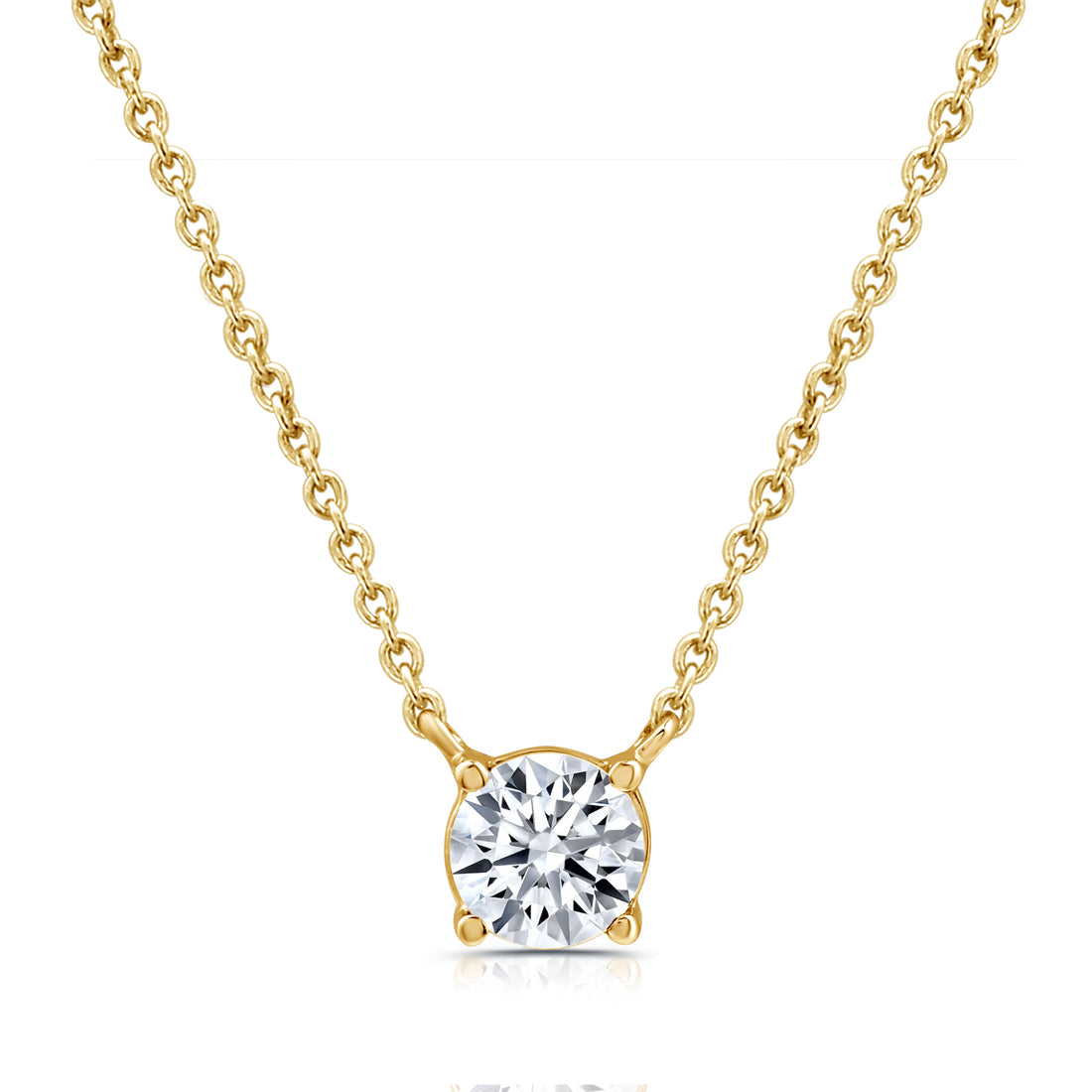 "1/2 CTW Lab-Grown Round Diamond Solitaire Pendant"