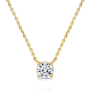 "1/2 CTW Lab-Grown Round Diamond Solitaire Pendant"