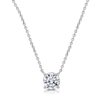 1.00 CTW Lab-Grown Round Diamond Solitaire Pendant"