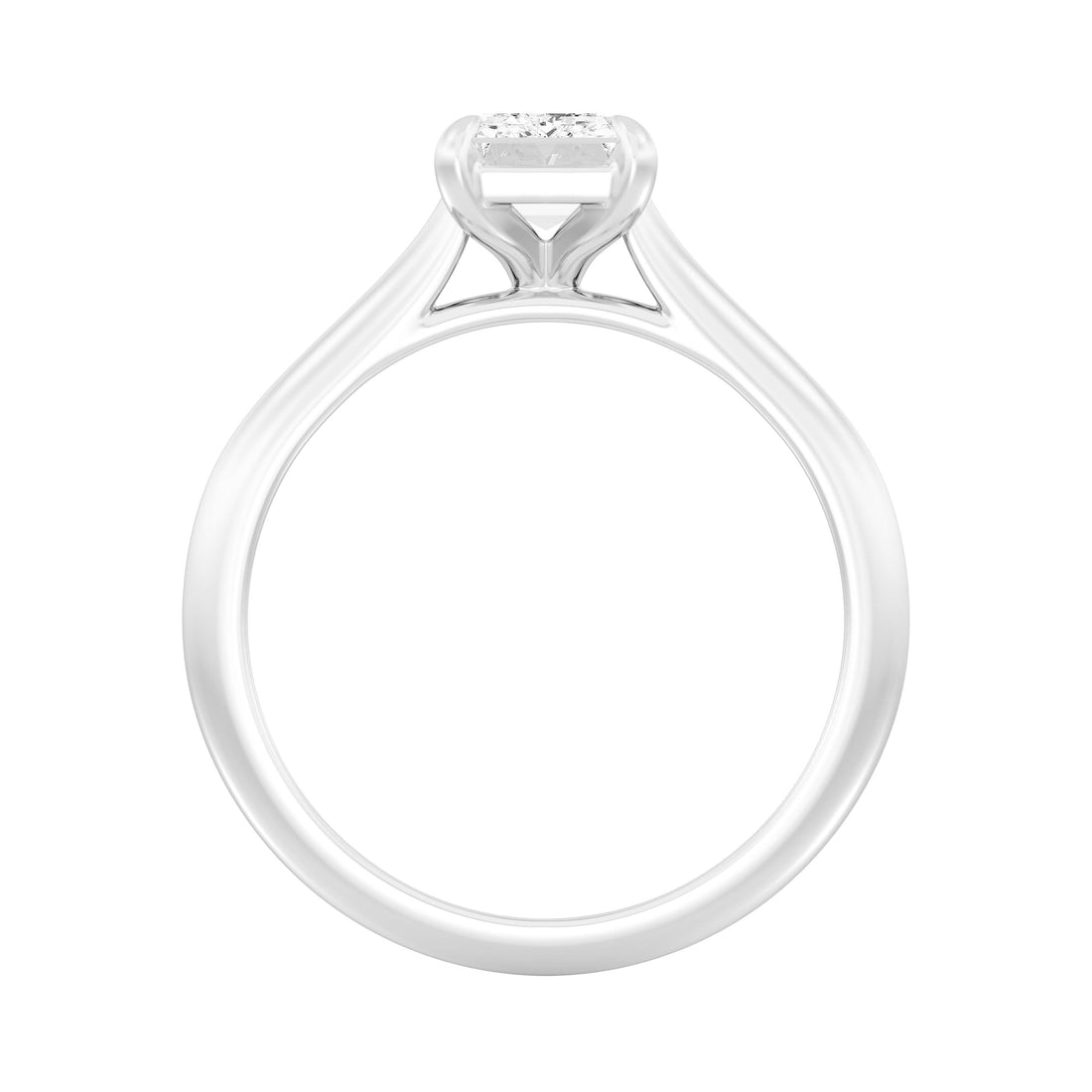 1.50.Carat EMARALD SHAPE Lab -Diamond PRONG Set Solitaire ring in Gold