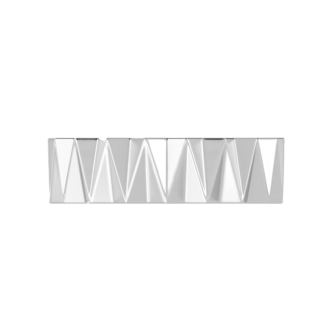 Italian-Inspired Plain Gold Pyramid Rings with High Mirror Finish