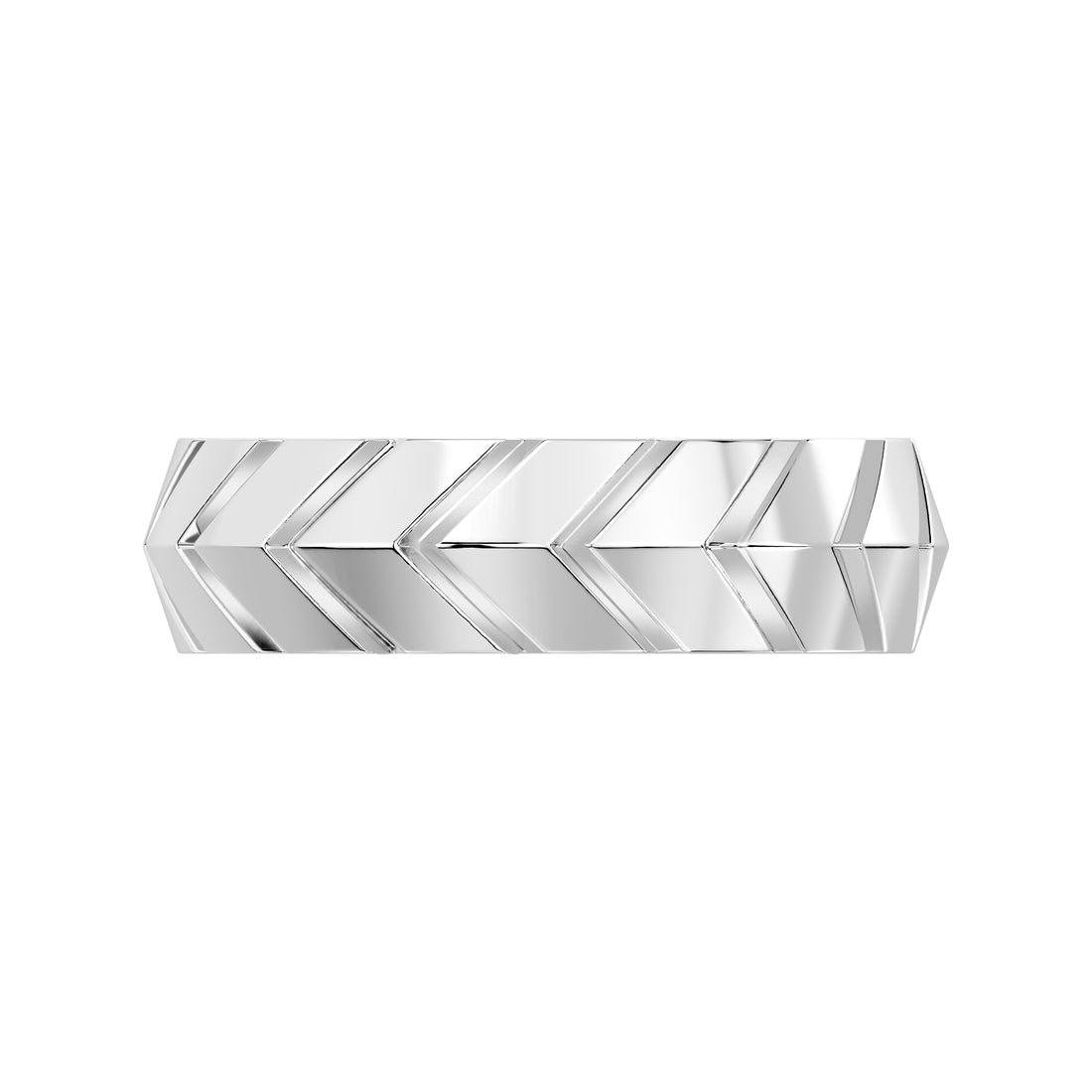 Italian-Inspired Plain Gold Bands with Haringborn Pattern and Mirror Finish Polish