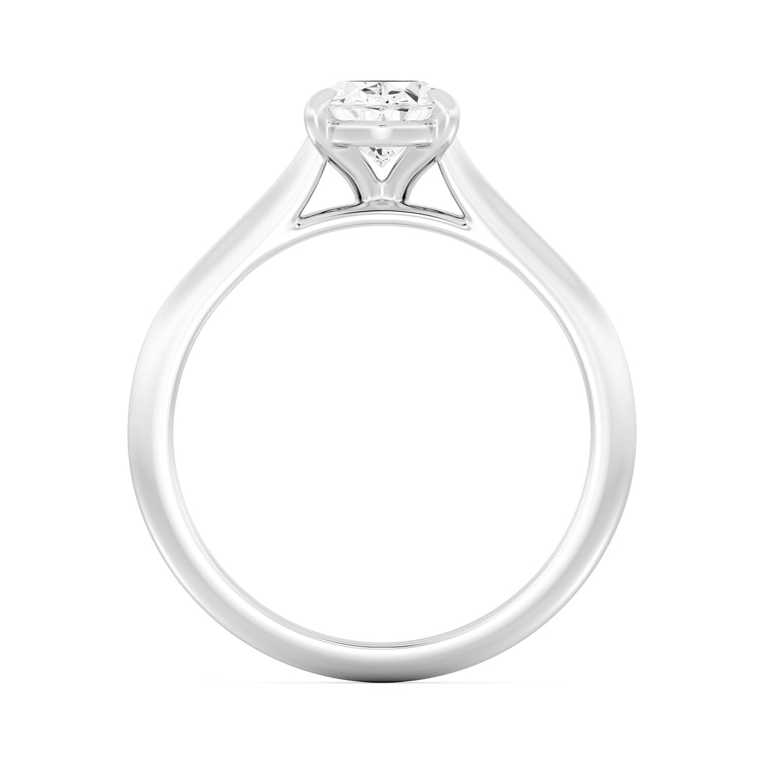 1.00.Carat OVAL SHAPE Lab -Diamond PRONG Set Solitaire ring in Gold