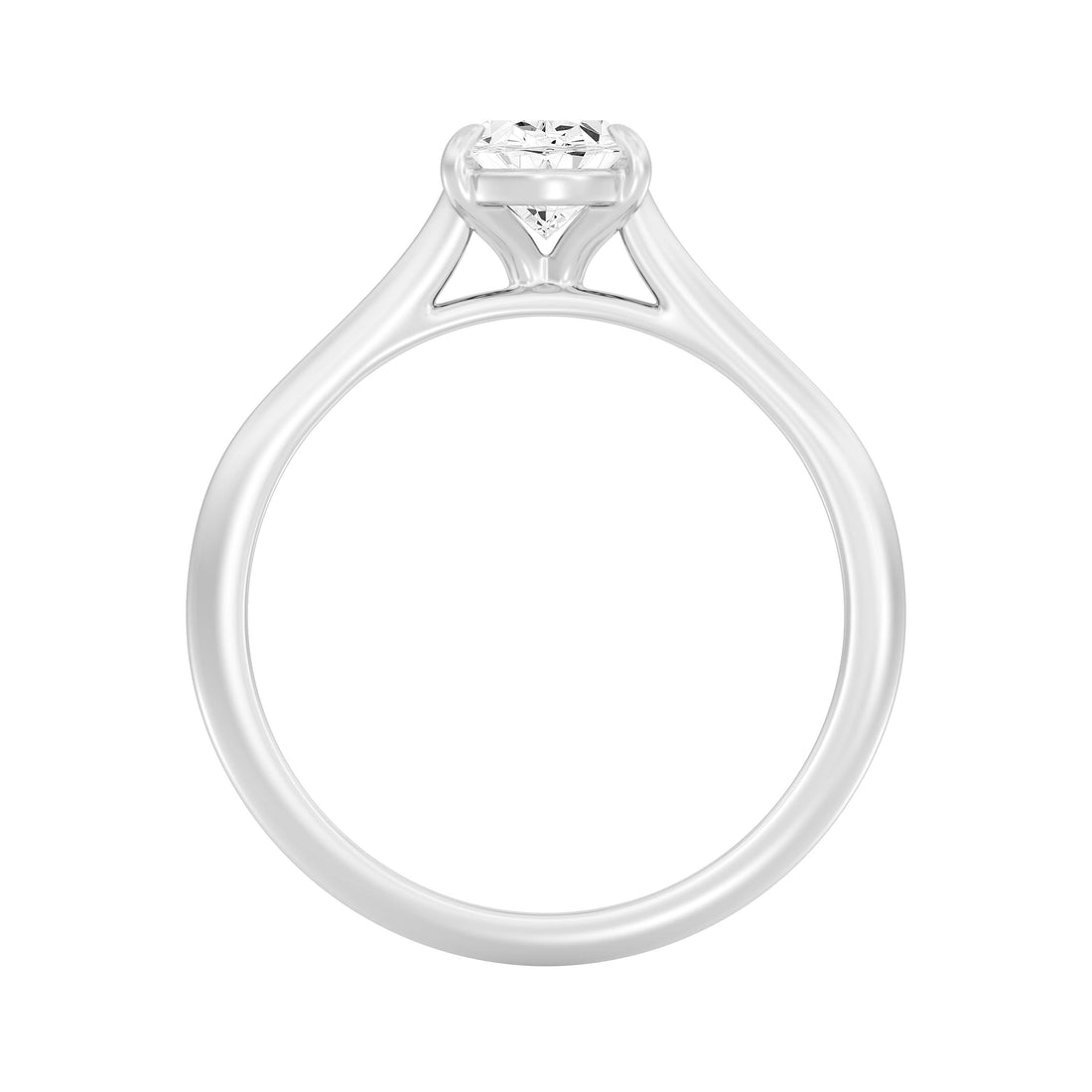 2.00.Carat OVAL SHAPE Lab -Diamond PRONG Set Solitaire ring in Gold