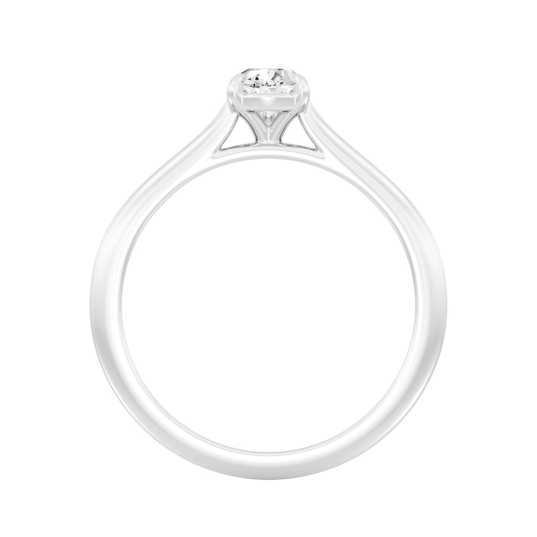 1/2.Carat PEAR SHAPE Lab -Diamond PRONG Set Solitaire ring in 10KT Gold