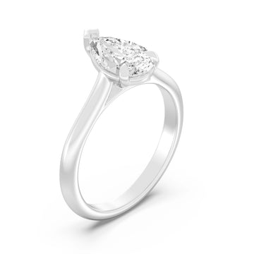 1.50 Carat PEAR SHAPE Lab -Diamond PRONG Set Solitaire ring in Gold