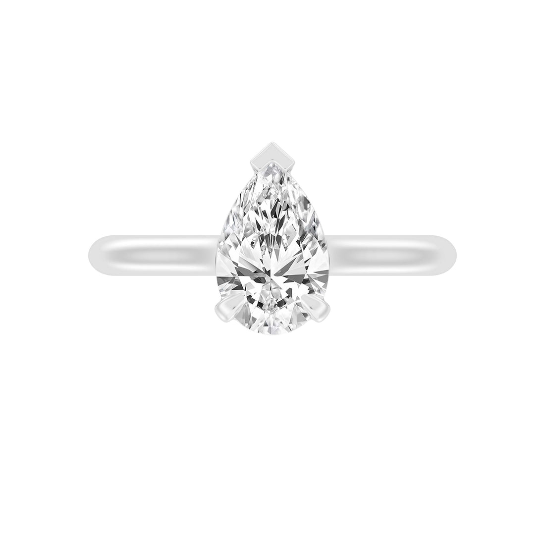 1.50 Carat PEAR SHAPE Lab -Diamond PRONG Set Solitaire ring in Gold