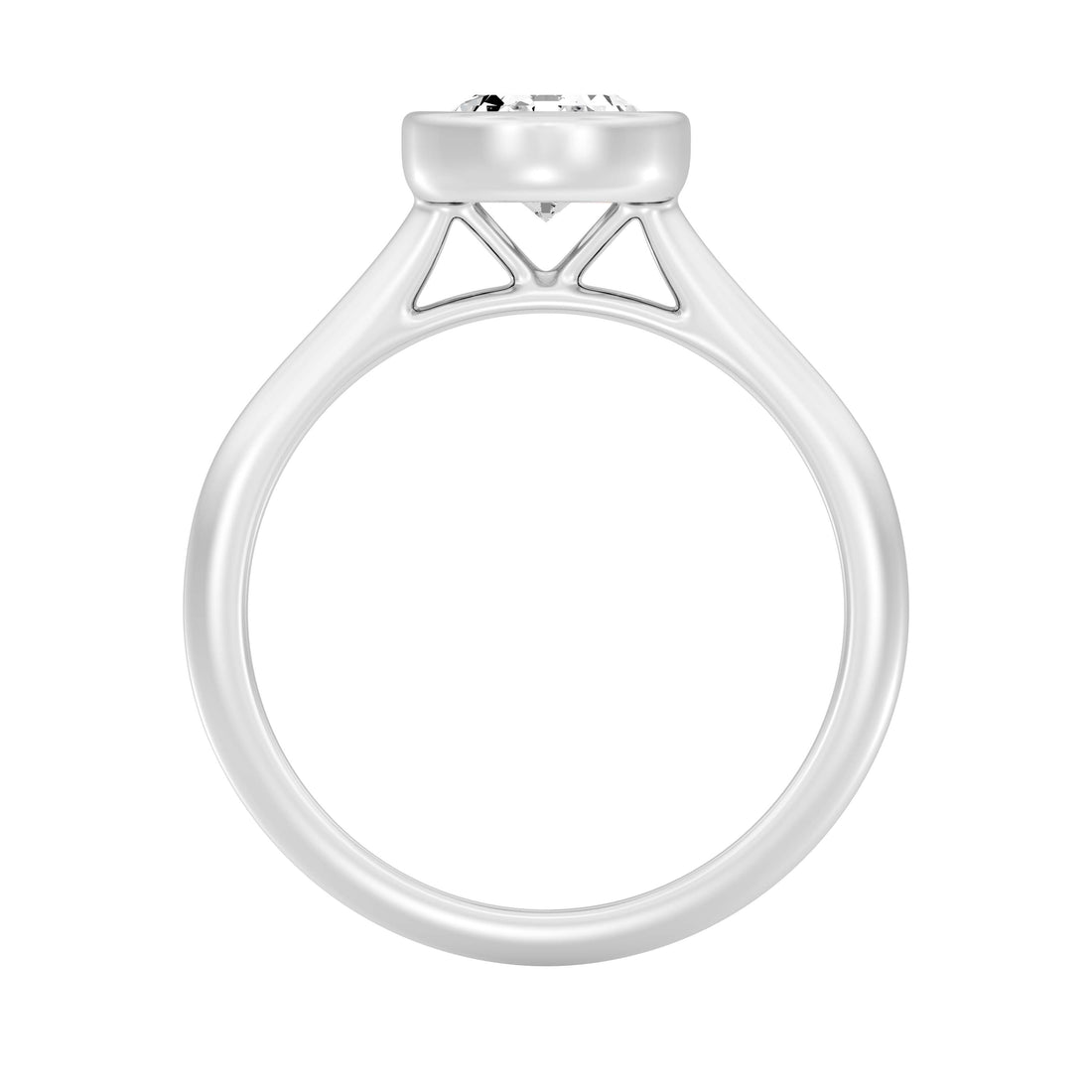 1.50 Carat PEAR SHAPE Lab -Diamond BEZEL Set Solitaire ring in 10KT Gold