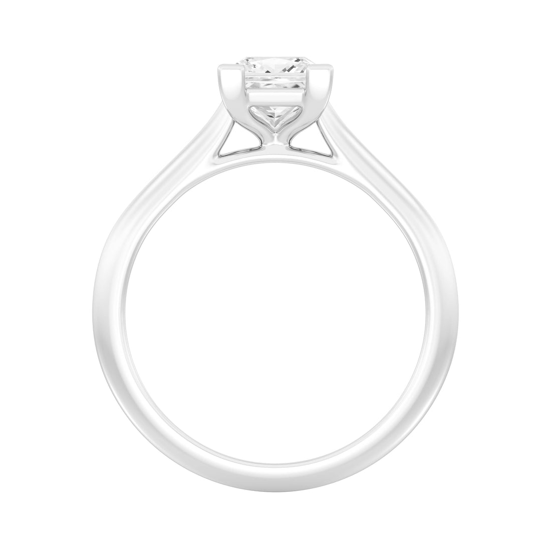 1.00.Carat PRINCESS SHAPE Lab -Diamond PRONG Set Solitaire ring in Gold