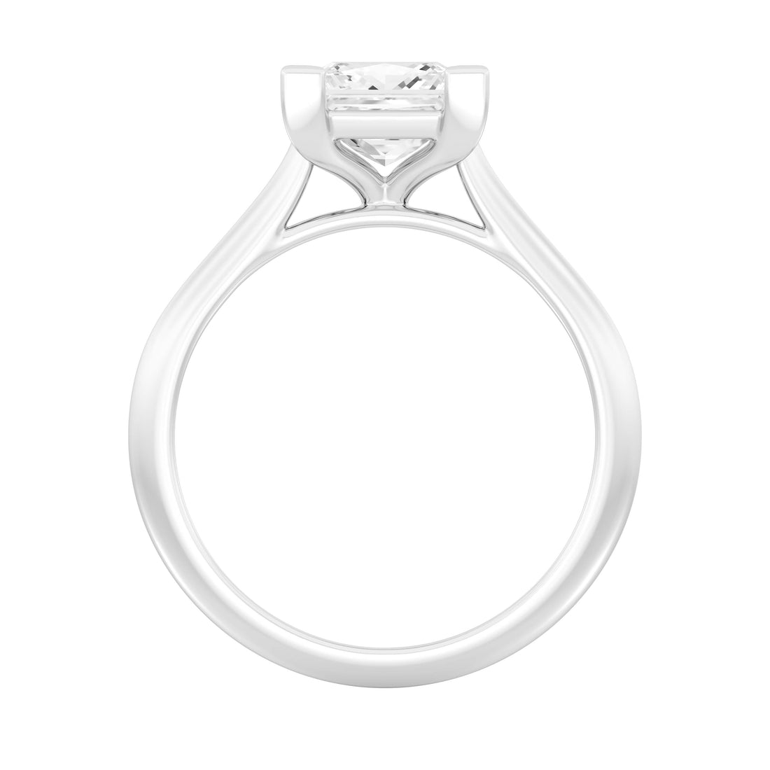 3.00 Carat PRINCESS SHAPE Lab -Diamond PRONG Set Solitaire ring in 14KT Gold