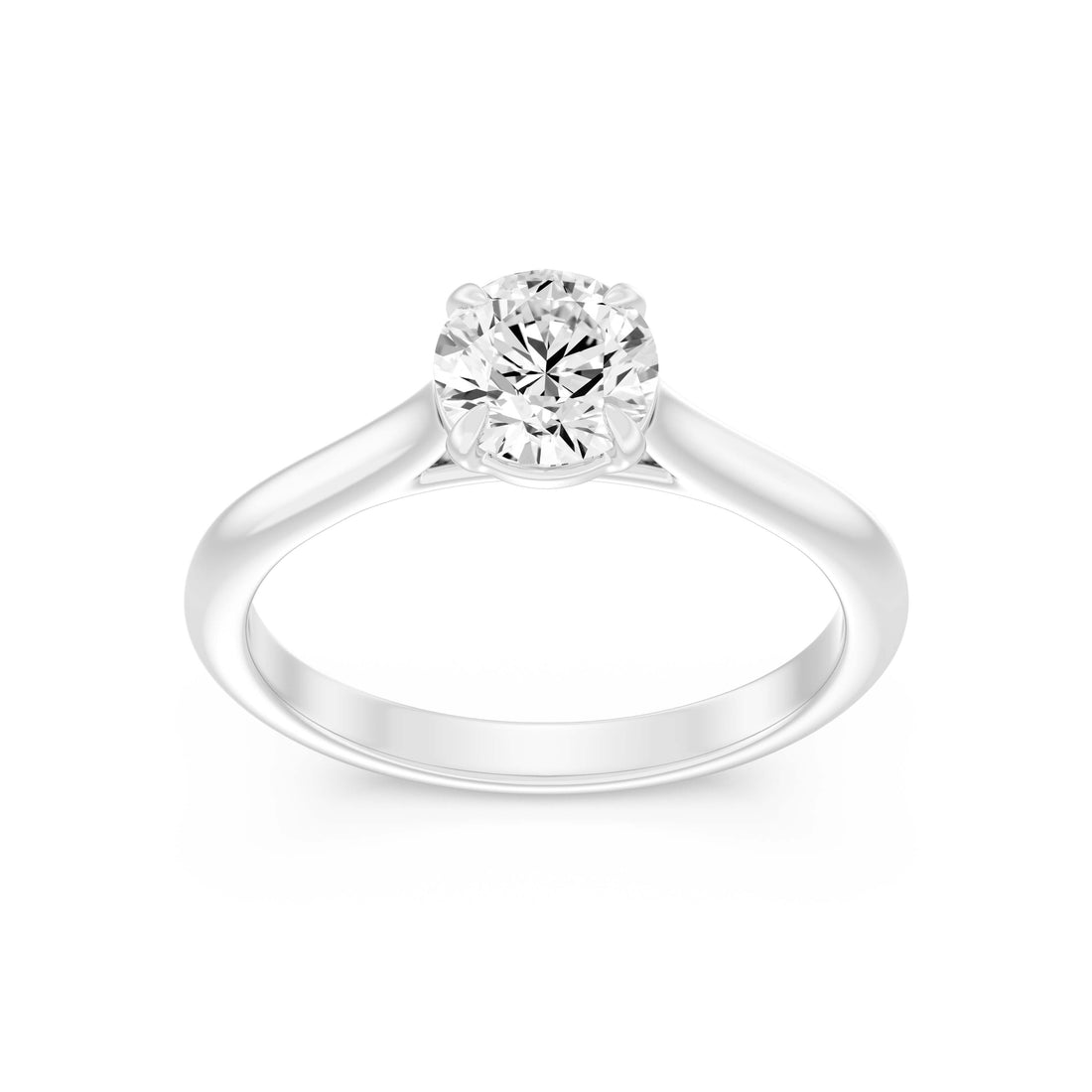 1/2.Carat ROUND SHAPE Lab -Diamond PRONG Set Solitaire ring in Gold