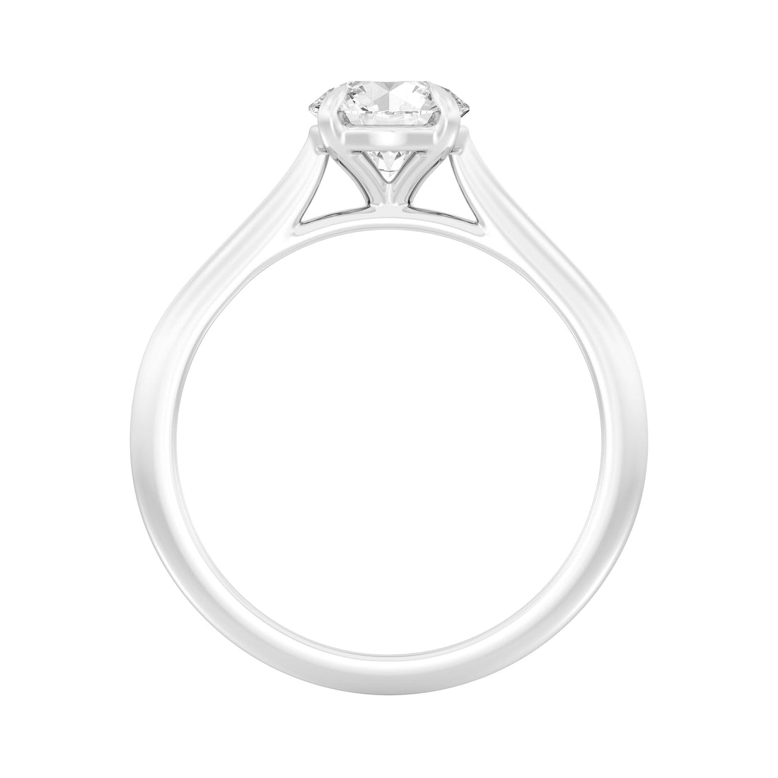 1.00 Carat ROUND SHAPE Lab -Diamond PRONG Set Solitaire ring in Gold
