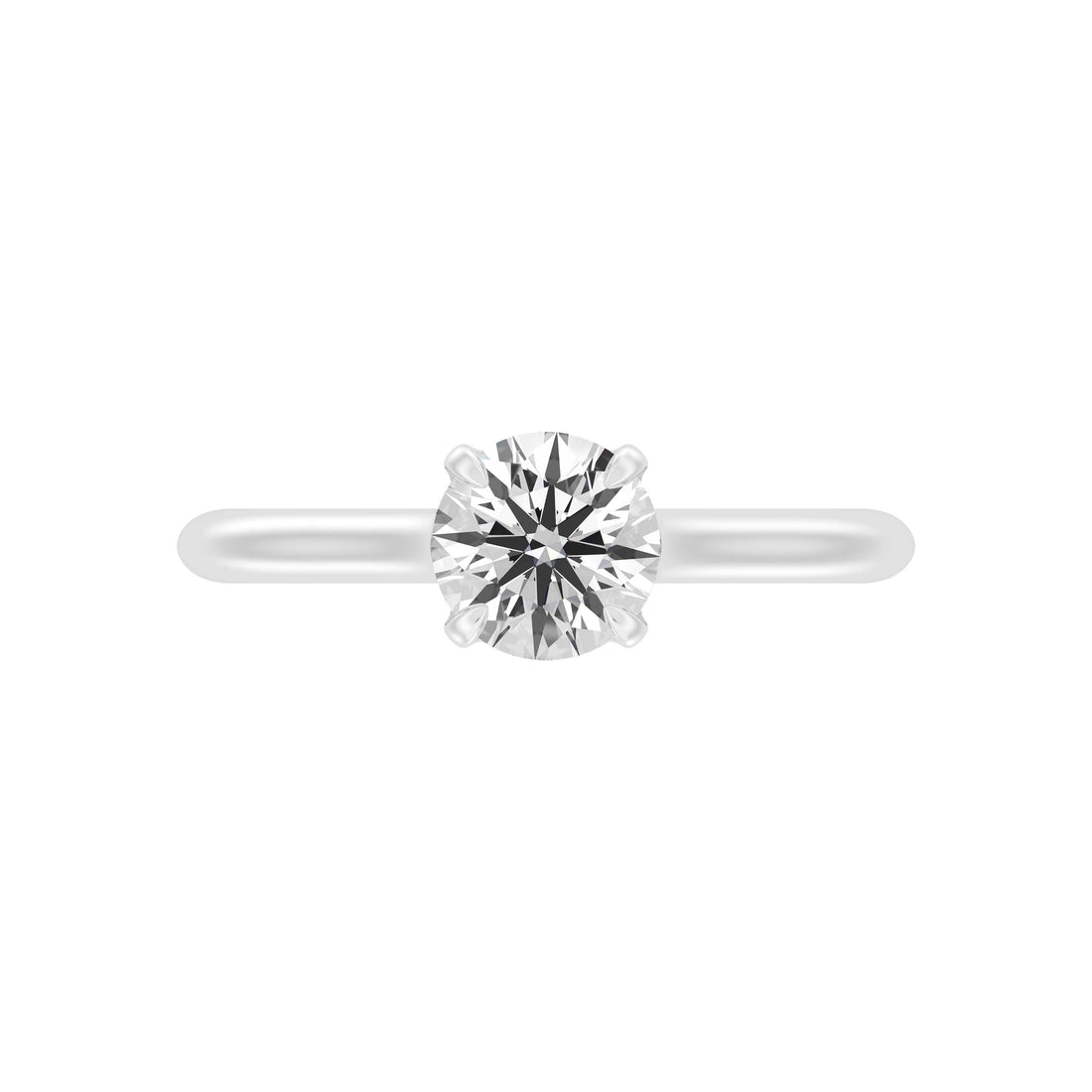 1.00 Carat ROUND SHAPE Lab -Diamond PRONG Set Solitaire ring in Gold