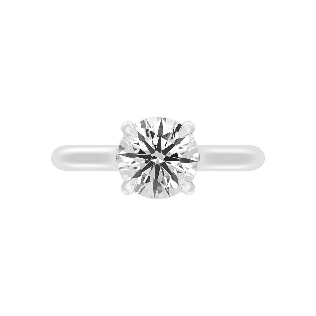 3.00Carat ROUND SHAPE Lab -Diamond PRONG Set Solitaire ring in 14KT Gold