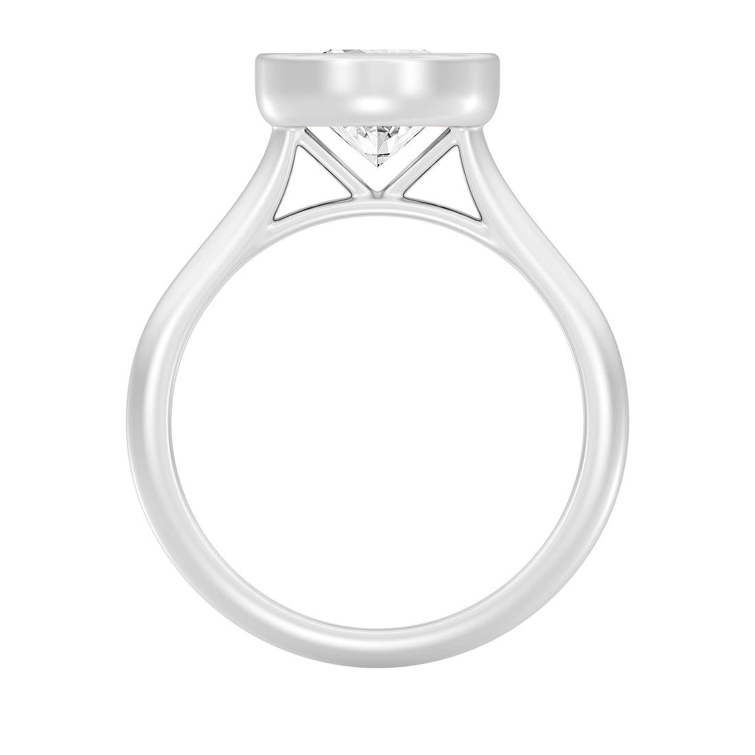 2.00 Carat ROUND SHAPE Lab -Diamond BEZEL SET Solitaire ring in Gold